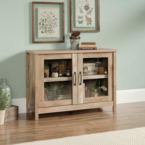  TV table Sauder Cannery Bridge Display Cabinet, For TVs up to 42 Lintel Oak finish