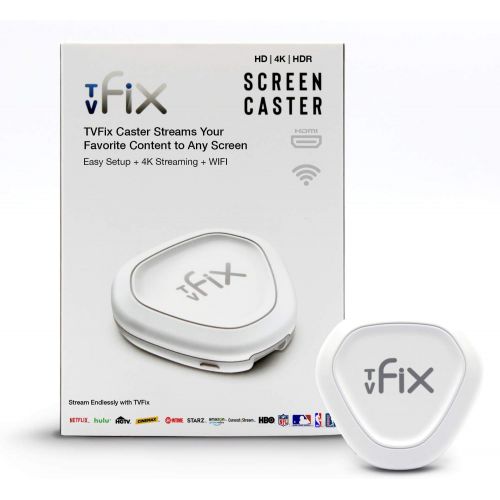  [아마존베스트]TVFIX ANTENNA TVFix Caster  Streaming Device for Wireless Display Connect to Device, Tablet, Laptop to HDTV with HDMI Connector for Streaming Full HD 1080p Resolution to Your TV, No Remote Requ