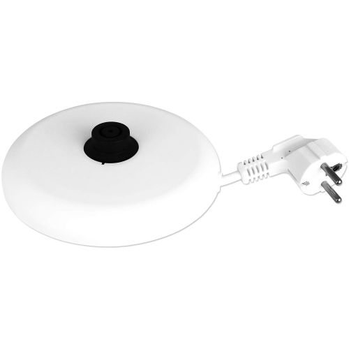  TW24 Wasserkocher mit LED Beleuchtung 1,7L mit Farbwahl Kunststoff Glas Wasser Kocher Teekocher automatische Abschaltung Glaswasserkocher (Weiss)