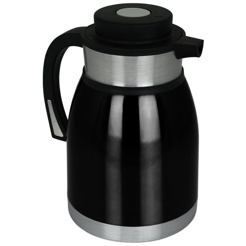  TW24 Thermoskanne - Kanne - Isolierkanne mit Farb- und Groessenauswahl (Schwarz, 1 Liter)