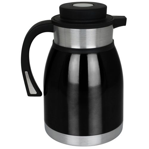  TW24 Thermoskanne - Kanne - Isolierkanne mit Farb- und Groessenauswahl (Schwarz, 1 Liter)