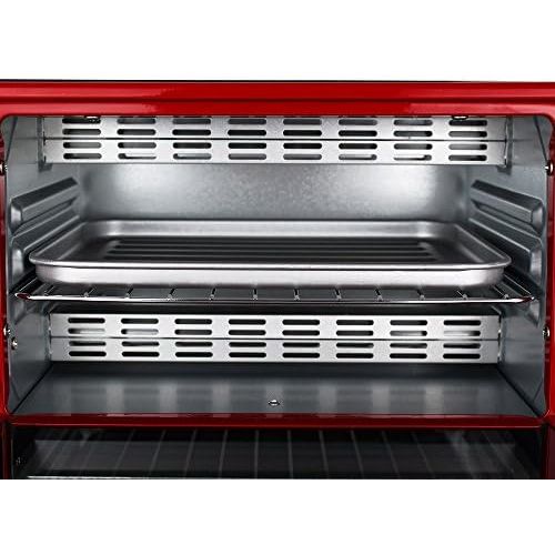  TW24 Backofen - Pizzaofen - Ofen - Backautomat 9 Liter - Mini Backofen 800W mit Farbauswahl (Rot)