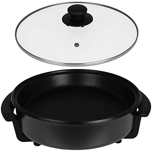  [아마존베스트]TW24 Pizza Pan with Lid in Two Sizes Ø 30 cm and Ø 42 cm Electric Party Pan Multi Pan (30 x 4 cm)