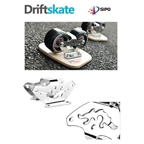  TWOLIONS-Cruiser Drift Skate Freeline Sports Ahorn Pedal und 72mm PU Raeder und ABEC 7 Kugellager-Cloud-Totem(links & rechts)