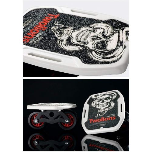  TWOLIONS Freeline Skates,Drift Skate ABS Pedal und 72mm PU Rader 608 ABEC-9 Lager