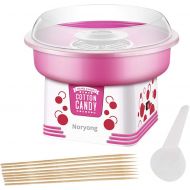 [아마존베스트]TWSOUL Cotton Candy Machine, Cotton Candy Floss Maker with Large Stainless Steel Bowl, Candy Machine Kit for Kids with Sugar Spoon, Bamboo Sticks, Pink