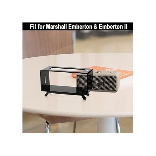  TXEsign Acrylic Desktop Stand Holder for Marshall Emberton & Emberton II Portable Bluetooth Speaker, Table Holder Display Shelf for Marshall Emberton Speaker Desktop Stand Shelf (Black)