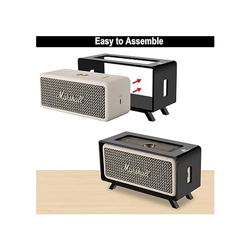  TXEsign Acrylic Desktop Stand Holder for Marshall Emberton & Emberton II Portable Bluetooth Speaker, Table Holder Display Shelf for Marshall Emberton Speaker Desktop Stand Shelf (Black)