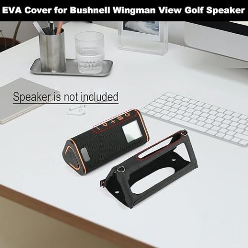  TXEsign Speaker Cover Travel Carrying Cover for Bushnell Wingman View Golf GPS Speaker, EVA Case Hard Shell Case Protective Replacement Cover with Shoulder Strap