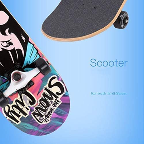  TXFG Zufluss von Spielern, Skateboards mit Vier Radern, Anfangern, Teenagern, Double Rocker, Skateboarding fuer Erwachsene Fuer Ihre Wahl