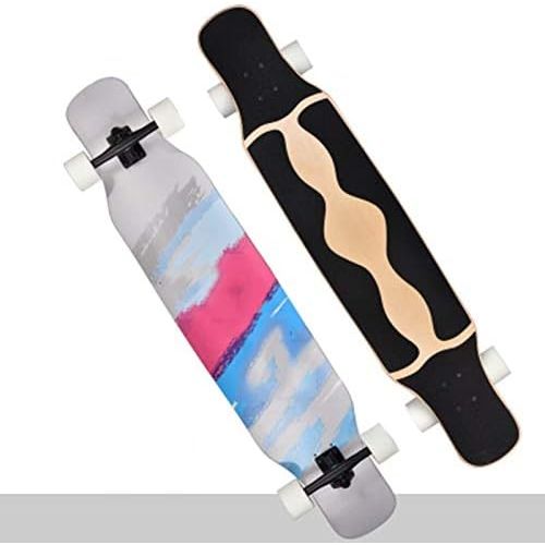  TXFG Doppelter Rocker Skateboard Pinsel Strasse Profi Longboard Skateboard Highway Long Dance Board Vier Runde Rocker Skateboard Fuer Ihre Wahl (Farbe : E)