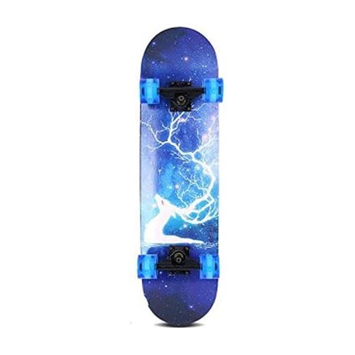  TXFG Flash-Rad-Roller Kinder High-End doppelt gekruemmten Ahorn Longboard Manner und Frauen Erwachsenen vierradern Skateboard Fuer Ihre Wahl (Farbe : C)