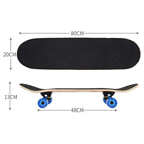  TXFG Flash-Rad-Roller Kinder High-End doppelt gekruemmten Ahorn Longboard Manner und Frauen Erwachsenen vierradern Skateboard Fuer Ihre Wahl (Farbe : C)