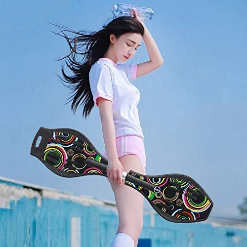  TXFG Kinder zweiradriges Skateboard Erwachsene Flash Vitality Board Jugend schwingen Zwei Radern Roller Fuer Ihre Wahl