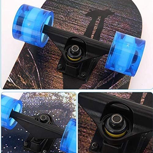  TXFG Flash-Rad-Roller Kinder High-End doppelt gekruemmten Ahorn Longboard Manner und Frauen Erwachsenen vierradern Skateboard Fuer Ihre Wahl (Farbe : C)