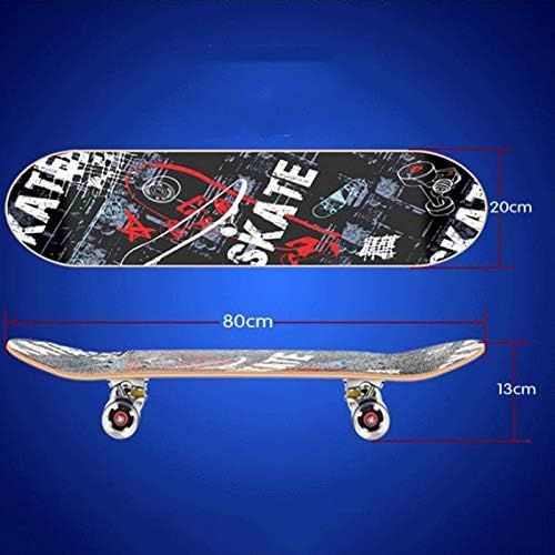  TXFG Skateboard Kinder Teen Anfanger Professionelle Erwachsene Pinsel Strasse Doppel Rocker Jungen Madchen Vier Rad Roller Fuer Ihre Wahl (Farbe : E)