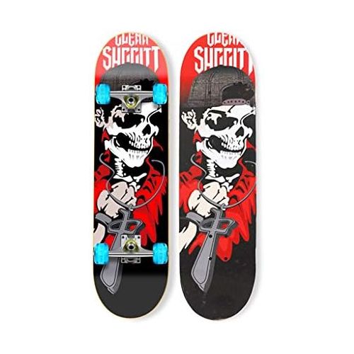  TXFG Skateboard Kinder Teen Anfanger Professionelle Erwachsene Pinsel Strasse Doppel Rocker Jungen Madchen Vier Rad Roller Fuer Ihre Wahl (Farbe : E)