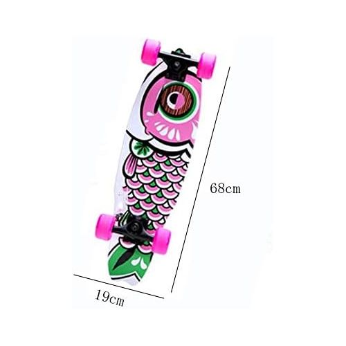  TXFG Buerstenstrassen-Jugend der Skateboardfischplatte grosse Fischplatte vierradriger Skateboard-Anfangerroller Fuer Ihre Wahl (Farbe : E)