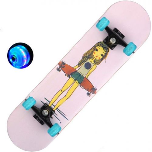  TXFG Anfanger professionelle Pinsel Strasse Erwachsenen Allrad Strasse Lange Board Double Rocker Jugend Jungen Madchen Kinder Roller Fuer Ihre Wahl (Farbe : E)