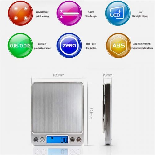  [아마존베스트]TXY LCD Portable Mini Electronic Digital Scales 3000g/0.1g Pocket Case Postal Kitchen Jewelry Weight Balance Scale