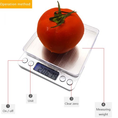  [아마존베스트]TXY LCD Portable Mini Electronic Digital Scales 3000g/0.1g Pocket Case Postal Kitchen Jewelry Weight Balance Scale