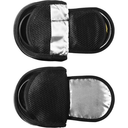  TXesign Camera Filters Case Bags for Round Filters Up to 82mm,Water-Resistant Lycra Design Lens Filter Pouch (Large)