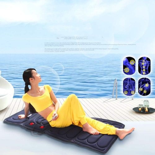  TXqueen Neck & Back Massager, Vibrating Massager Pad with Heat and 9 Vibration Motor Mattress Pad for Neck, Back, Legs Pain Relief