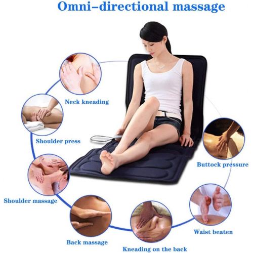  TXqueen Neck & Back Massager, Vibrating Massager Pad with Heat and 9 Vibration Motor Mattress Pad for Neck, Back, Legs Pain Relief