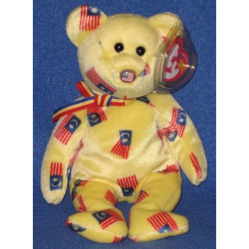  TY Beanie Babies RARE TY NEGARAKU the BEAR (FLAG NOSE) BEANIE BABY - MINT with MINT TAGS