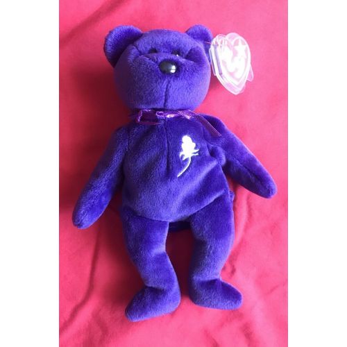  TY Beanie Baby Beanie Babies PRINCESS DIANA Bear 1997 RARERETIRED w spacing error