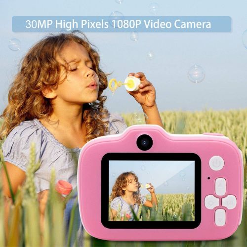  [아마존베스트]T&Y Kids Camera, Digital Camera 1080P 2.0 Inches Screen Anti-Drop Toddler Camera, Best Birthday Toys Gifts for 3-10 Years Old Girls and Boys with 32GB Memory Card