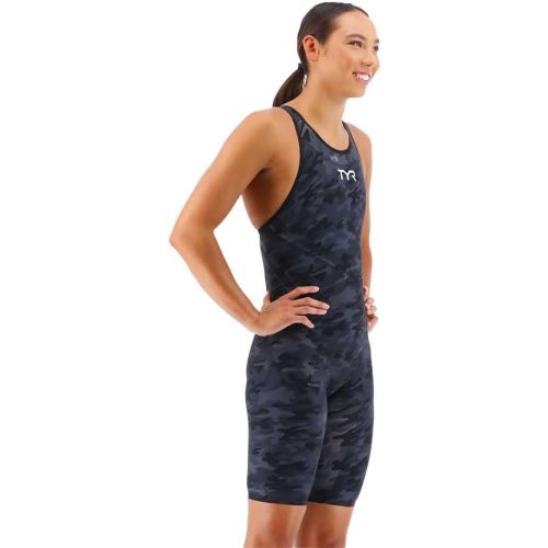  TYR Women's Standard Venzo Camo Closed Back Legskin Technical Suit