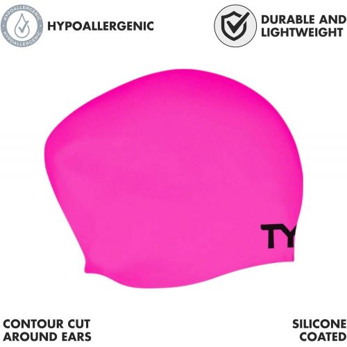  TYR Sport Long Hair Silicone Swim Cap