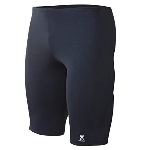  TYR Mens Durafast Elite Solid Jammer, Black, 34