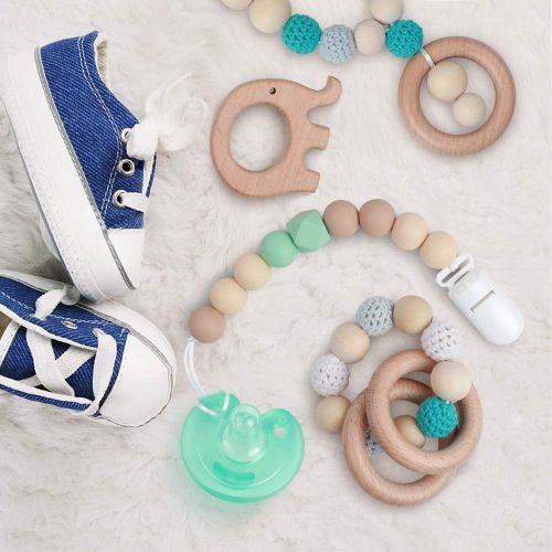  [아마존베스트]TYRY.HU Pacifier Clip Baby Boys Silicone Paci Clip Teething Relief Teether Toy Soothie Binky Holder BPA Free...