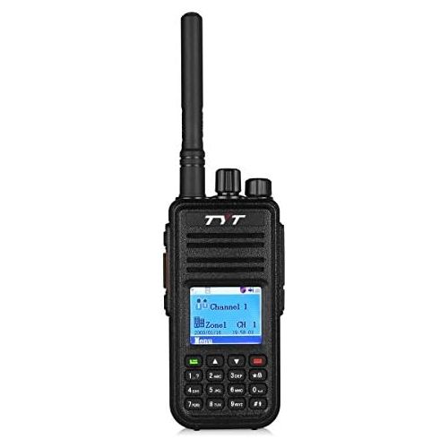  TYT Tytera MD-380 DMR Digital Radio, VHF 136-174 Walkie Talkie, Transceiver Compatible with Mototrbo, Up to 1000 Channels, with Color LCD Display, Cable & 2 Antenna (High Gain One