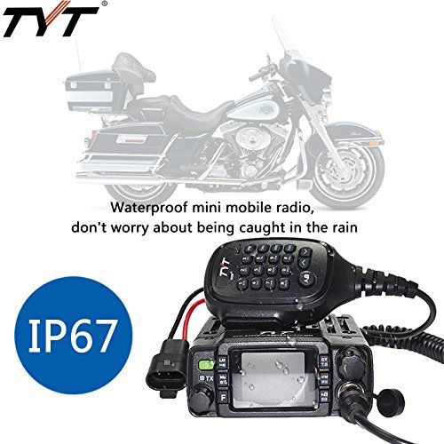  TYT TH-8600 IP67 Waterproof Dual Band VHF UHF 136-174MHz400-480MHz 25W Car Radio HAM Mobile Radio with Antenna,Clip Mount,USB Cable