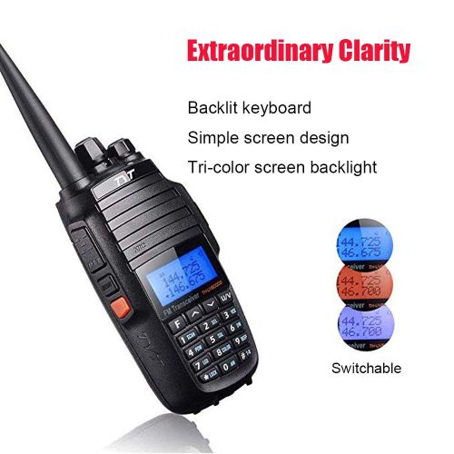  TYT TH-UV8000D High Power 10-Watt Dual Band 2M/70CM Two Way Radio Cross-Band Repeater Amateur Hand held Transceiver HAM, with Free Backup Battery