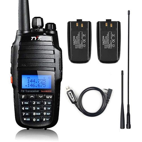  TYT TH-UV8000D High Power 10-Watt Dual Band 2M/70CM Two Way Radio Cross-Band Repeater Amateur Hand held Transceiver HAM, with Free Backup Battery