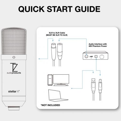  TZ Stellar X2 Large Diaphragm Cardioid Condenser XLR Microphone