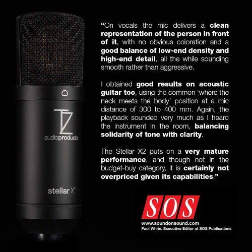  TZ Stellar X2 Large Diaphragm Cardioid Condenser XLR Microphone