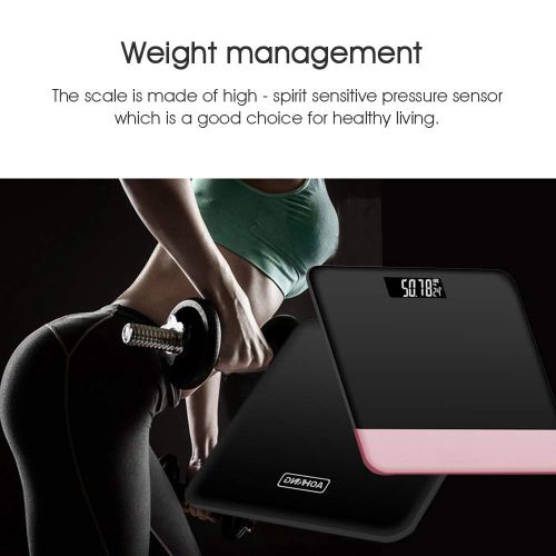  TZFFLSCAL Bathroom Scales Body Fat Digitial Weight Scales Intelligent Household Scale Pink