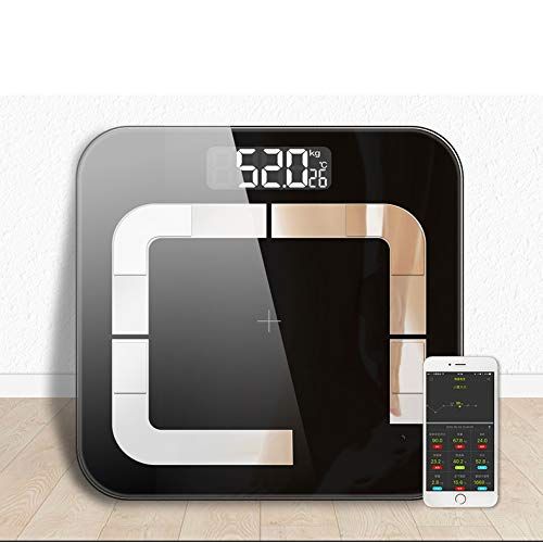  TZFFLSCAL Smart Bathroom Weight Scale Floor Electronic Body Fat Scale Bluetooth Black