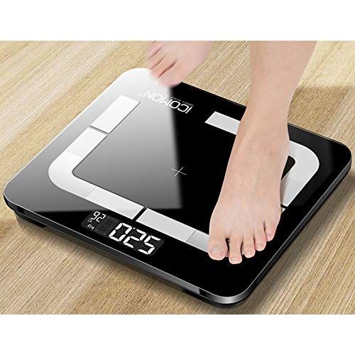  TZFFLSCAL Smart Bathroom Weight Scale Floor Electronic Body Fat Scale Bluetooth Black