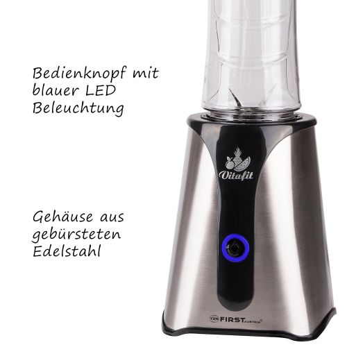  TZS First Austria2in 1Smoothie Maker Blender Glass Bhaelter | 350W Stainless Steel Design with Power Button and 2BPA Free 600ml Drinking Bottles/Blender/Mixer/Dishw