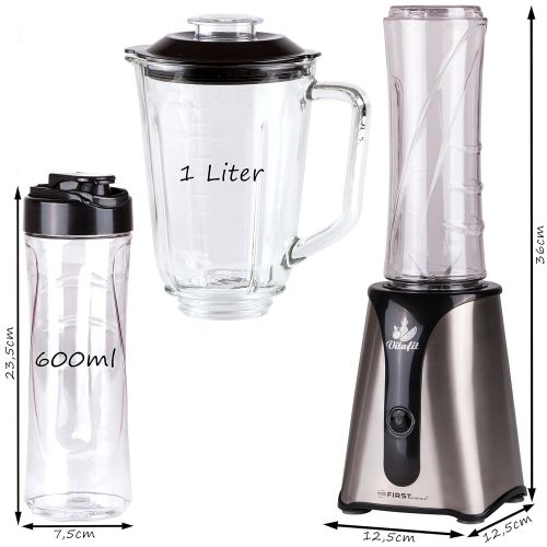  TZS First Austria2in 1Smoothie Maker Blender Glass Bhaelter | 350W Stainless Steel Design with Power Button and 2BPA Free 600ml Drinking Bottles/Blender/Mixer/Dishw