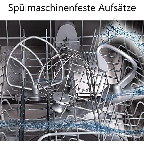  TZS First Austria 1500W Knetmaschine mit 6 L Edelstahl-Ruehrschuessel | Planetenruehrwerk | Edelstahl-Schneebesen | spuelmaschinenfeste Aufsatze | angenehmes Betriebsgerausch | Ruehrmaschine | Teigmaschi