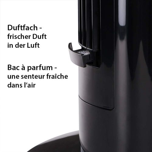  TZS First Austria - 60 Watt 109 cm Saulenventilator mit Fernbedienung | Timer bis zu 7 Std | Oscillation | Duftfach | Ionen-Funktion entfernt Feinstaub | Turmventilator | Towervent