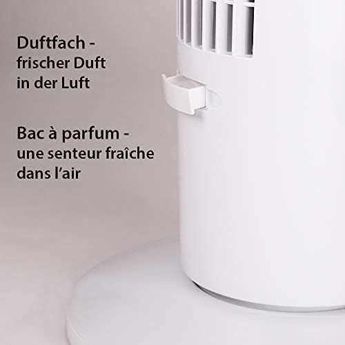  TZS First Austria - 60 Watt 79cm Saulenventilator mit Fernbedienung | Sleep-Modus | Nature-Modus | 7,5 Std Timer | Oscillation | Duftfach | Turmventilator | Towerventilator | maxim