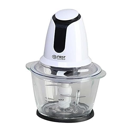  [아마존베스트]TZS First Austria 300W Multi Food Chopper with Glass Flask 1.2Litre Glass Container and 4Knives Chopper Stainless Steel Multi Chopper